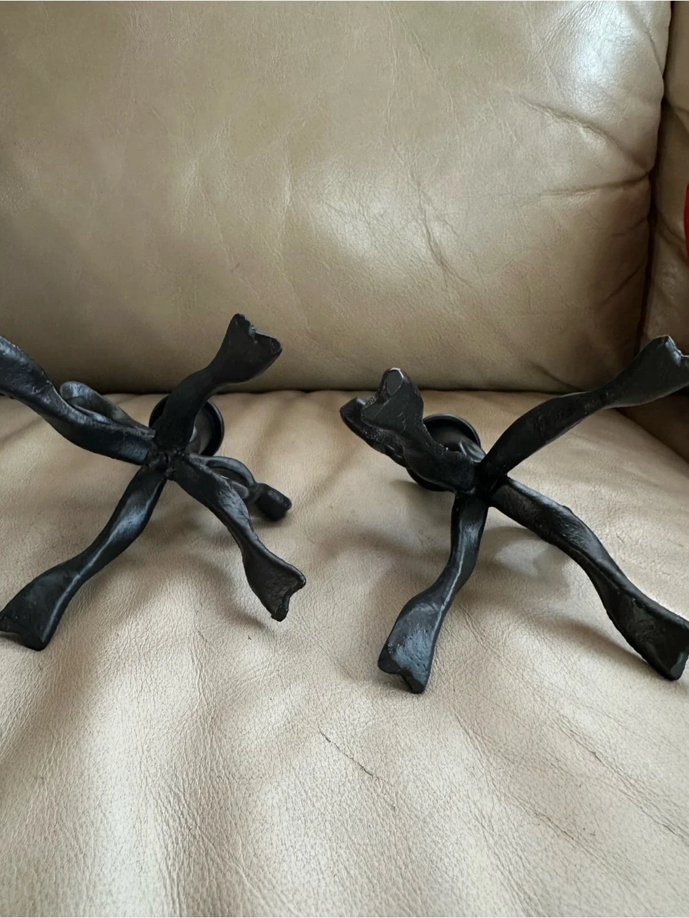 Black Bow Taper Candle Holder Metal Decorative Centerpiece Wedding Table Boho